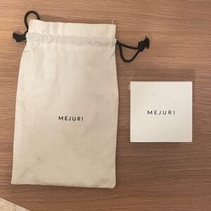 Mejuri Cream Pouch and White Box Set